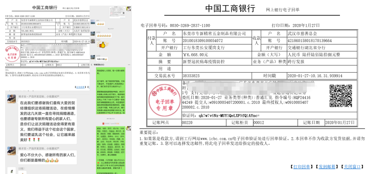 <strong>精密零件加工厂向武汉新型肺炎疫情捐赠6668元！</strong>